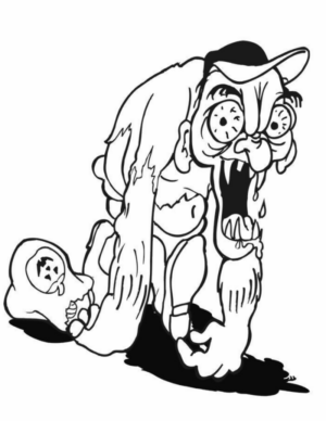 Disegno di mostro di Halloween da stampare e colorare 3 Disegno di mostro di Halloween da stampare e colorare 3