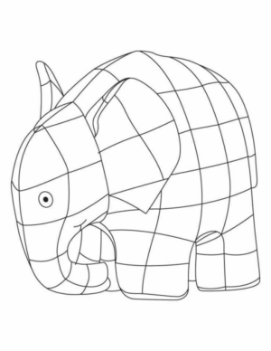 Disegno di elefante da stampare e colorare 22