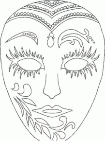 Disegno di maschera da stampare e colorare 3