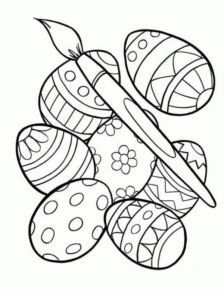 Disegno di uovo di Pasqua da stampare e colorare 227