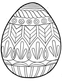 Disegno di uovo di Pasqua da stampare e colorare 27