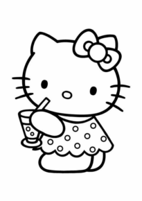 Disegno di Hello Kitty da stampare e colorare 176