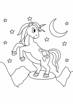 Disegno di unicorno da stampare e colorare 39