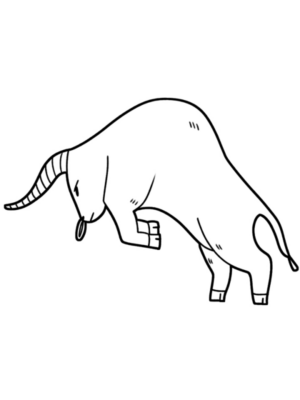 Disegno di toro da stampare e colorare 8