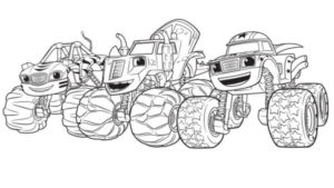 Disegno di monstertruck da stampare e colorare 45