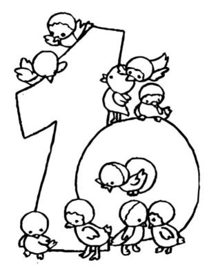 Disegno di numero da stampare e colorare 15