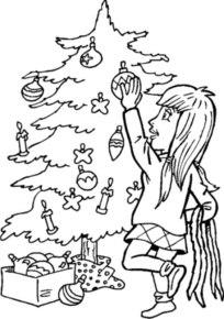 Disegno di albero di Natale da stampare e colorare 185 Disegno di albero di Natale da stampare e colorare 185