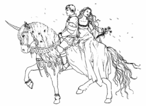 Disegno di unicorno da stampare e colorare 54