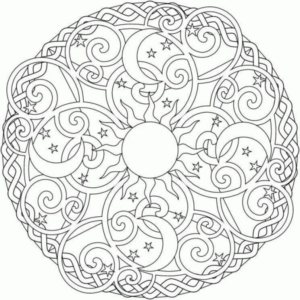 Disegno di mandala da stampare e colorare 1325