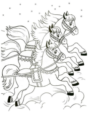 Disegno di cavallo da stampare e colorare 143