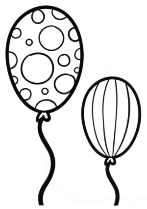 Disegno di palloncino da stampare e colorare 46