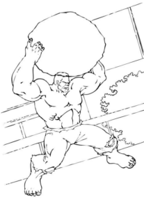 Disegno di Hulk da stampare e colorare 84