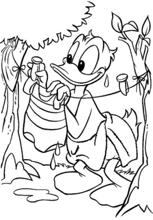 Disegno di Paperino da stampare e colorare 106