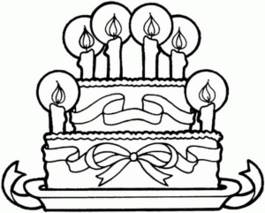Disegno di compleanno da stampare e colorare 22