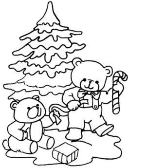 Disegno di albero di Natale da stampare e colorare 111