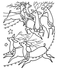 Disegno di renna di Natale da stampare e colorare 35 Disegno di renna di Natale da stampare e colorare 35