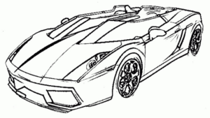Disegno di automobile da stampare e colorare 112