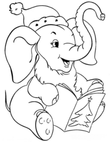 Disegno di elefante da stampare e colorare 18