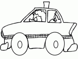 Disegno di auto della polizia da stampare e colorare 29