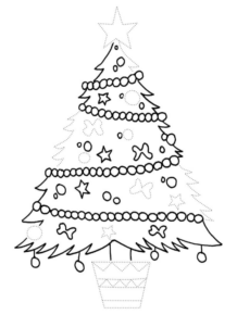 Disegno di albero di Natale da stampare e colorare 125