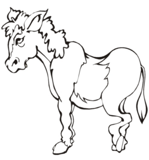 Disegno di cavallo da stampare e colorare 49