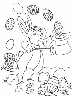 Disegno di coniglio da stampare e colorare 23