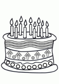Disegno di compleanno da stampare e colorare 15