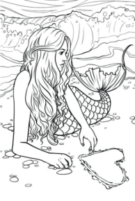 Disegno di sirena da stampare e colorare 26