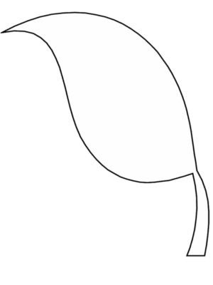 Disegno di foglia da stampare e colorare 155