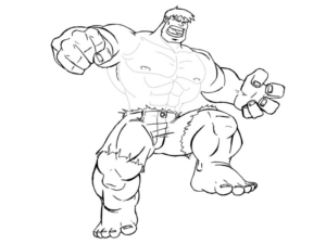 Disegno di Hulk da stampare e colorare 113