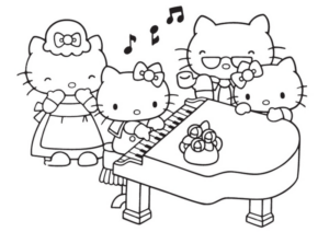 Disegno di Hello Kitty da stampare e colorare 114