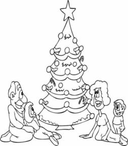 Disegno di albero di Natale da stampare e colorare 234 Disegno di albero di Natale da stampare e colorare 234