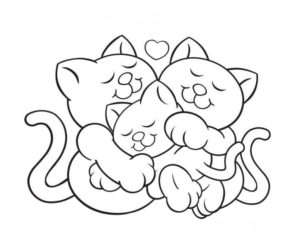 Disegno di gatto da stampare e colorare 14