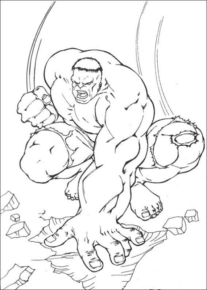 Disegno di Hulk da stampare e colorare 34