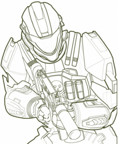 Disegno di Halo da stampare e colorare 4