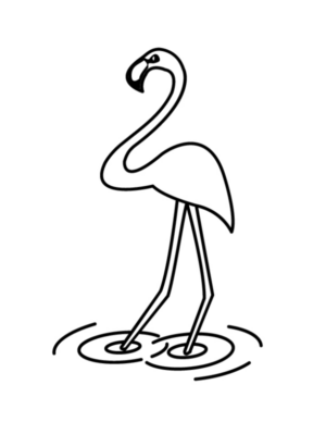 Disegno di fenicottero da stampare e colorare 34