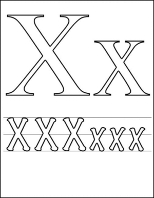 Disegno di lettera dell’alfabeto da stampare e colorare 230