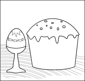 Disegno di uovo di Pasqua da stampare e colorare 145