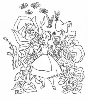 Disegno di Alice nel paese delle meraviglie da stampare e colorare 118