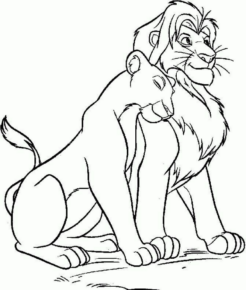 Disegno di Re Leone da stampare e colorare 246