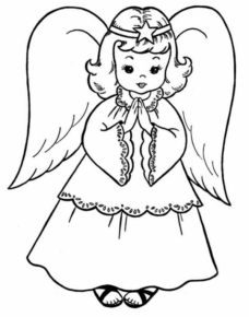 Disegno di angelo da stampare e colorare 52