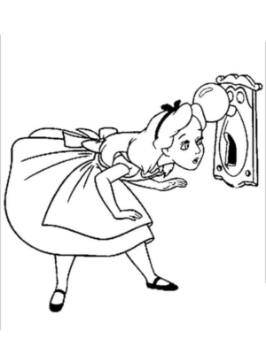 Disegno di Alice nel paese delle meraviglie da stampare e colorare 44