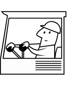 Disegno di mezzo da lavoro da stampare e colorare 16