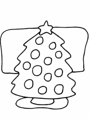 Disegno di albero di Natale da stampare e colorare 246 Disegno di albero di Natale da stampare e colorare 246