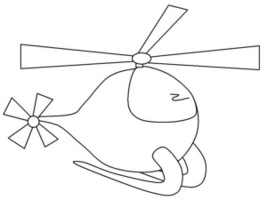 Disegno di elicottero da stampare e colorare 9