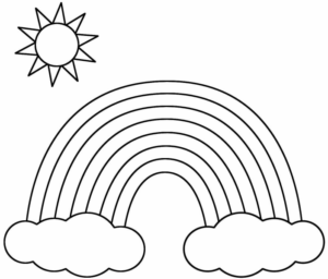 Disegno di arcobaleno da stampare e colorare 86