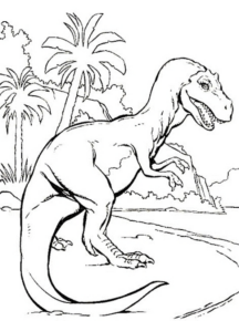 Disegno di Tirannosauro da stampare e colorare 6