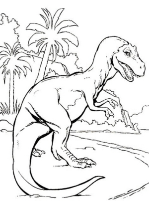 Disegno di Tirannosauro da stampare e colorare 6