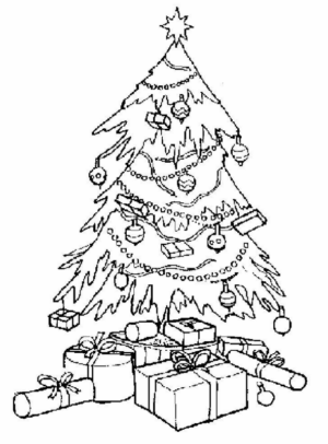 Disegno di albero di Natale da stampare e colorare 218