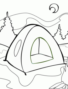 Disegno di campeggio da stampare e colorare 35